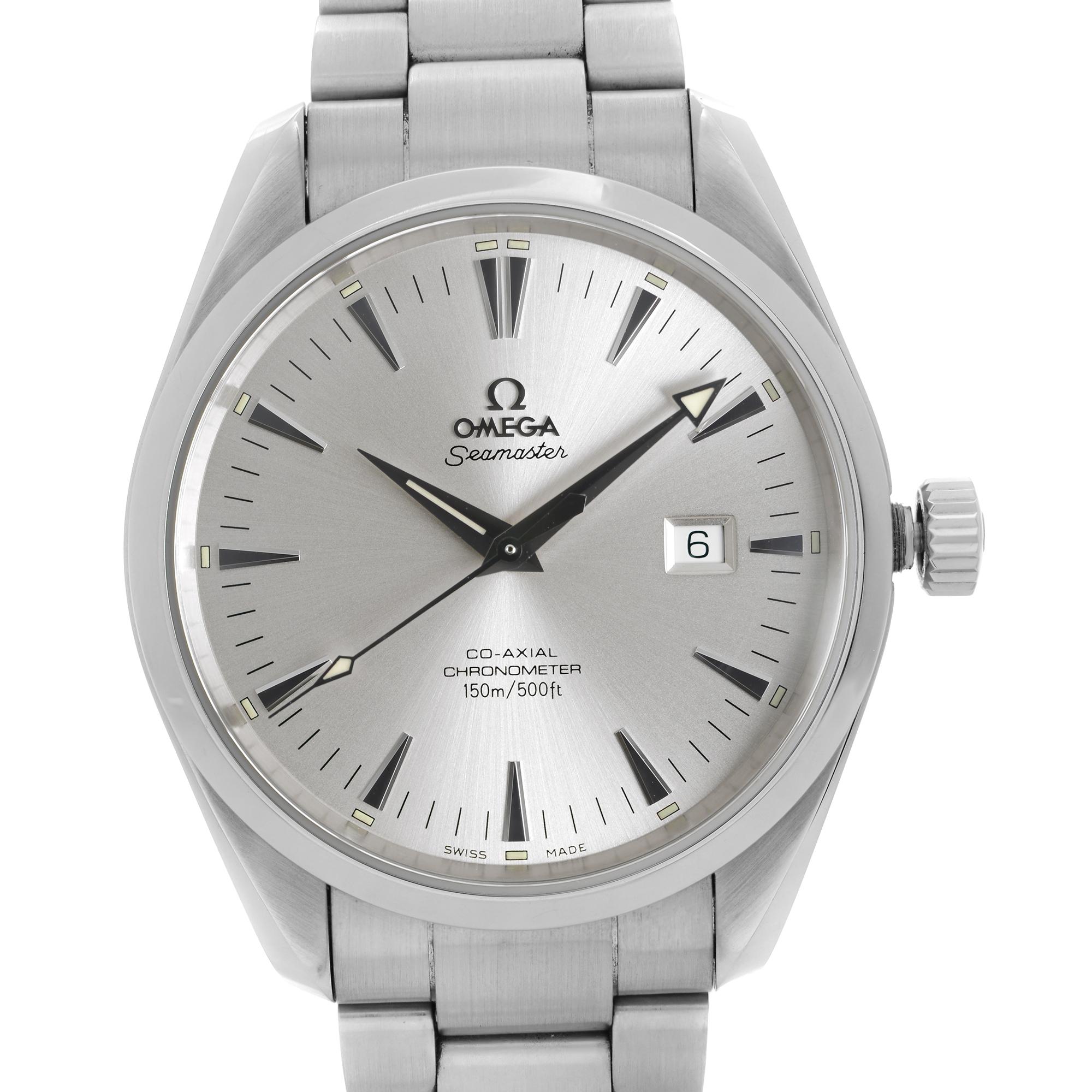 Pre-owned Omega Seamaster Aqua Terra 42mm Stainless Steel Silver Dial Men's Automatic Watch 2502.30.00. This Watch was Produced in 2006. The Timepiece is powered by an Automatic movement. Features: Brushed Stainless Steel Case and Steel Bracelet.