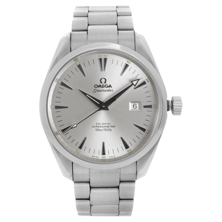 Omega Seamaster Aqua Terra Steel Silver Dial Men Automatic Watch 2502.30.00  For Sale at 1stDibs