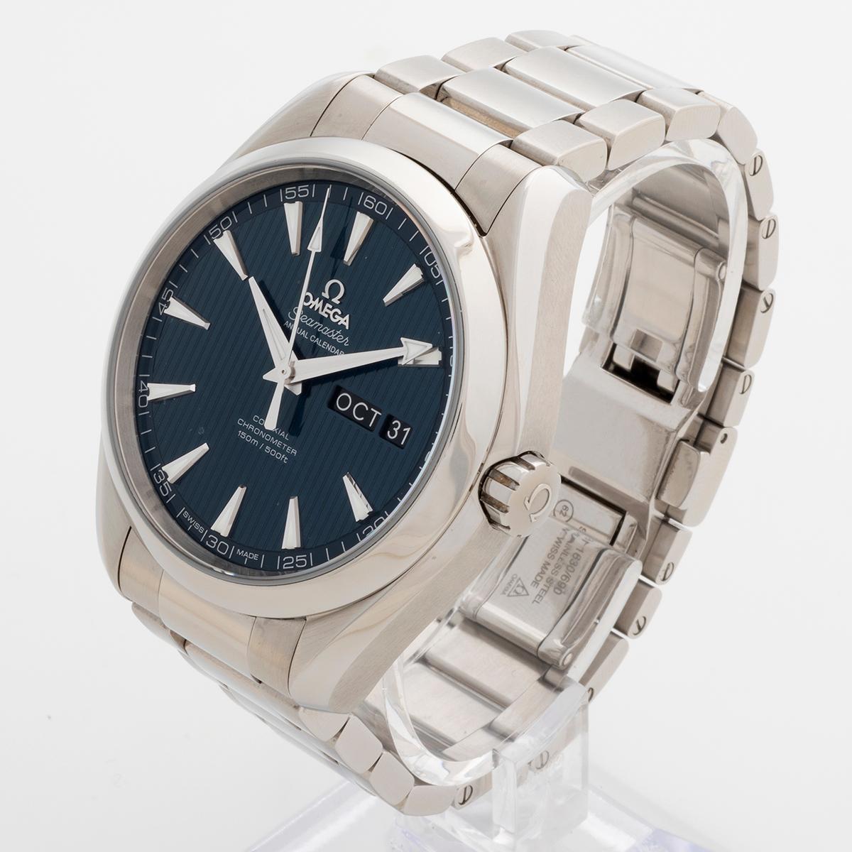 Omega Seamaster Aqua Terra Calendario Annuale 23110432203002, Cal 8601, Anno 2017 In condizioni ottime in vendita a Canterbury, England