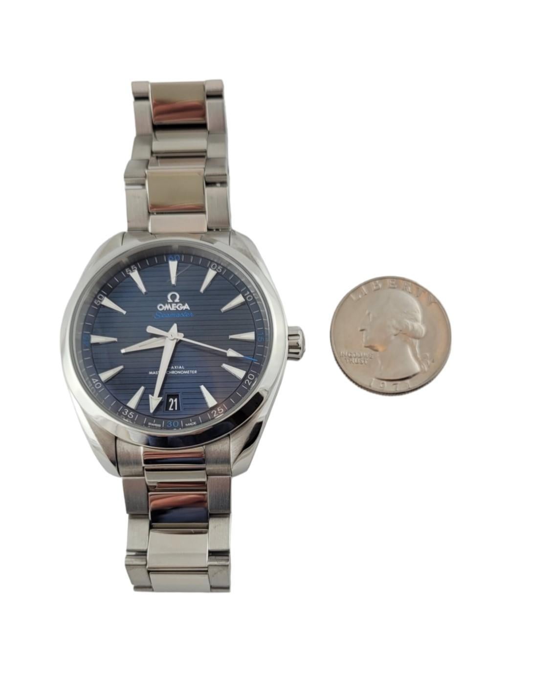 Omega Seamaster Aqua Terra Automatic Watch 41mm Blue Dial #17219 For Sale 8