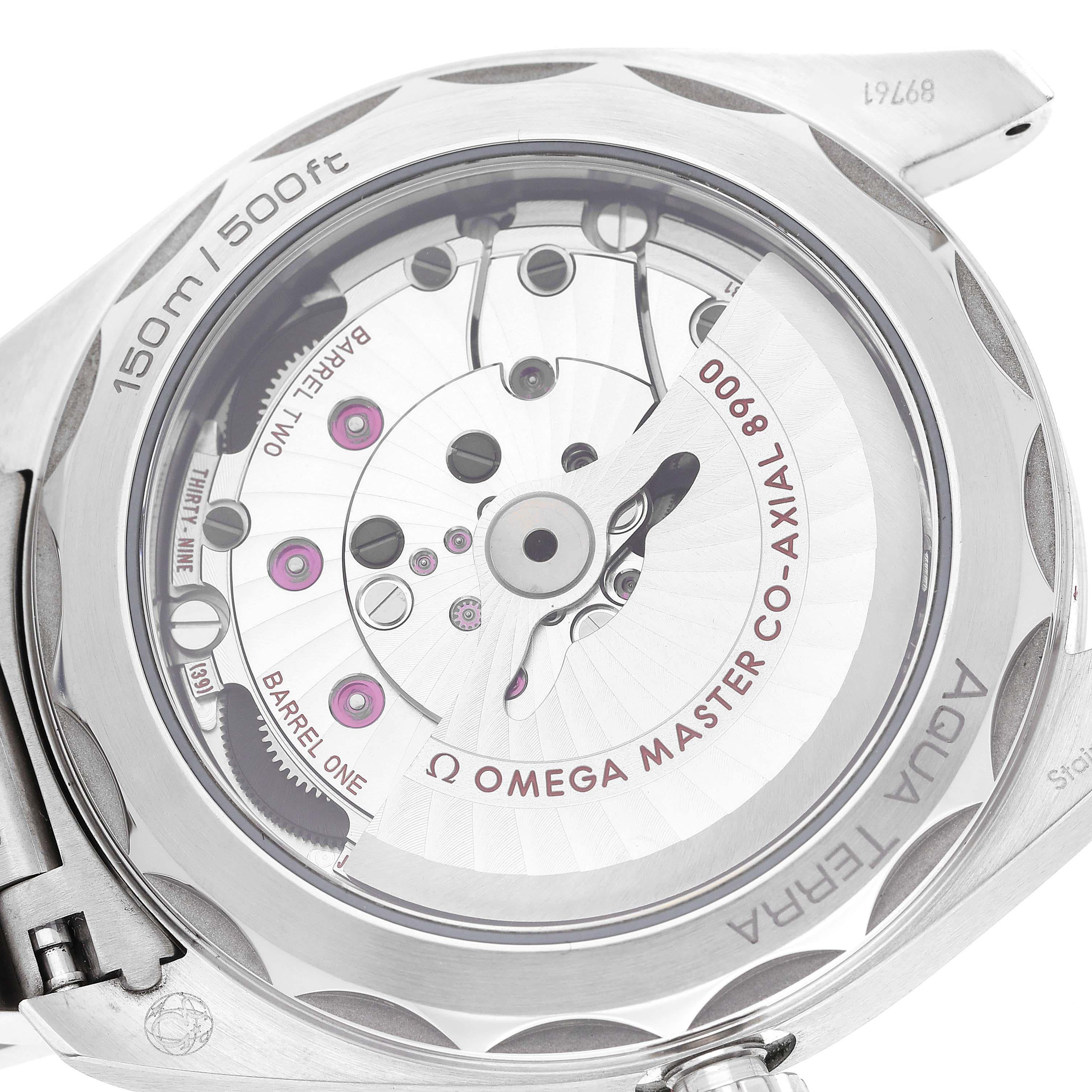 Omega Seamaster Aqua Terra Black Dial Steel Watch 220.10.41.21.01.001 Box Card For Sale 1