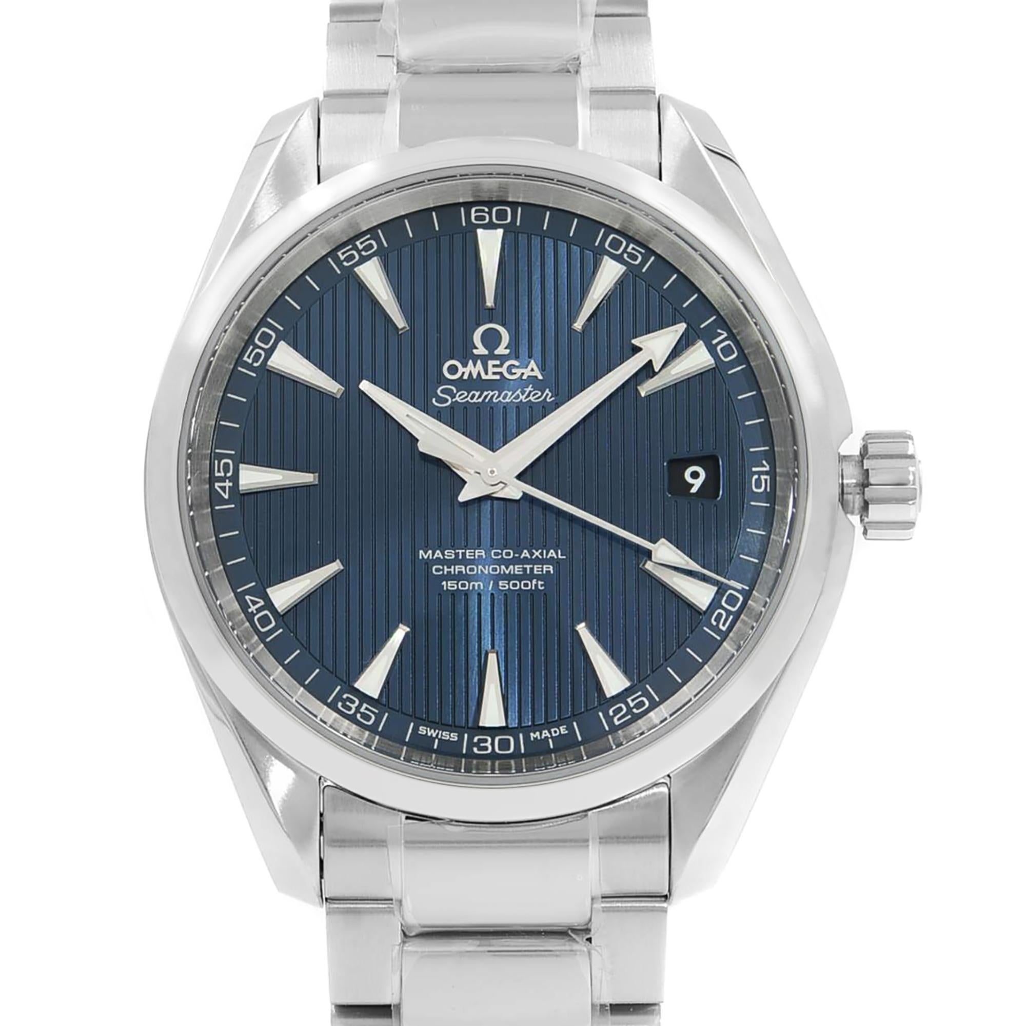 Pre-owned Omega Seamaster Aqua Terra Blue Dial Automatic Men's Watch 231.10.42.21.03.003.  Blue Dial.  Comes with Original Box and Papers. Covered By 1 Year Chronostore Warranty. 
Details:
Brand OMEGA
Department Men
Model Number