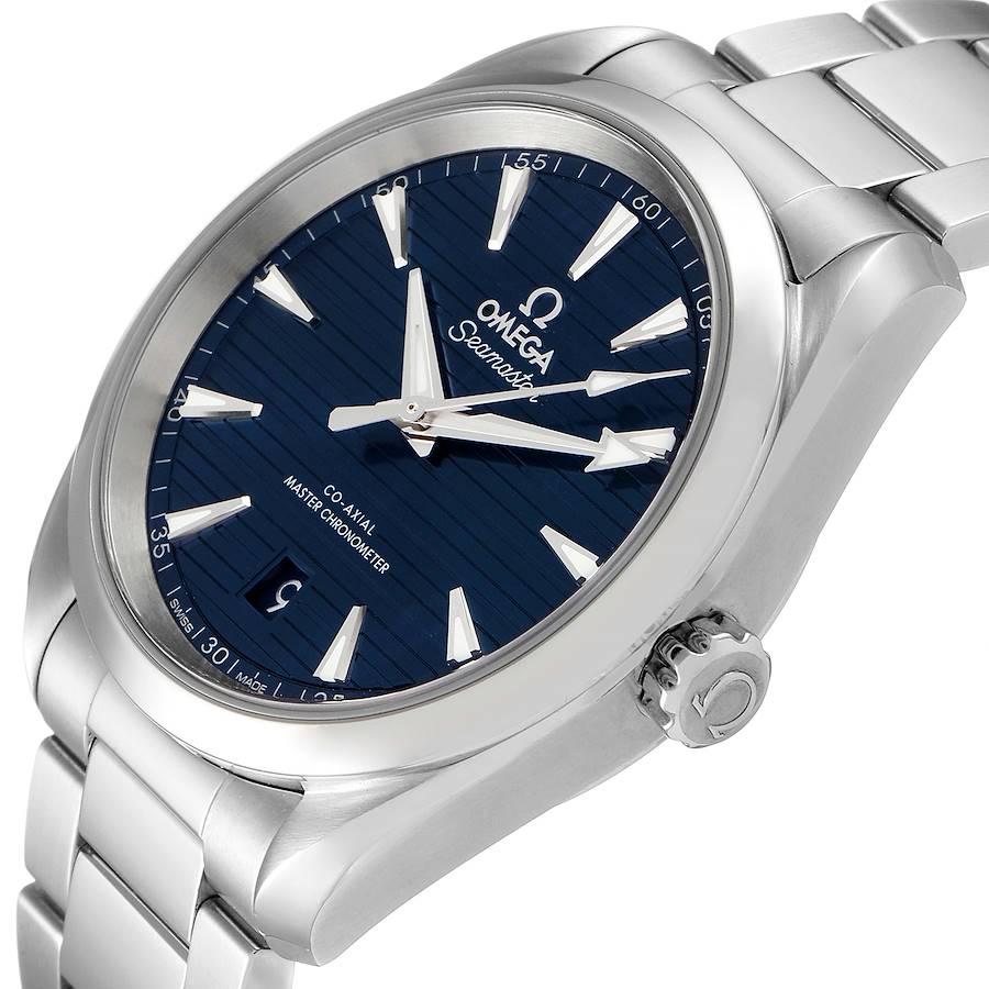 Men's Omega Seamaster Aqua Terra Blue Dial Mens Watch 220.10.38.20.03.001 Card For Sale