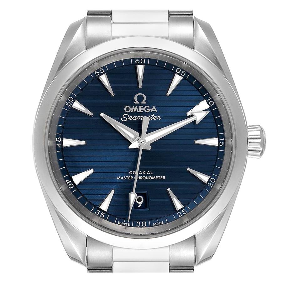 Omega Seamaster Aqua Terra Blue Dial Mens Watch 220.10.38.20.03.001 Card For Sale