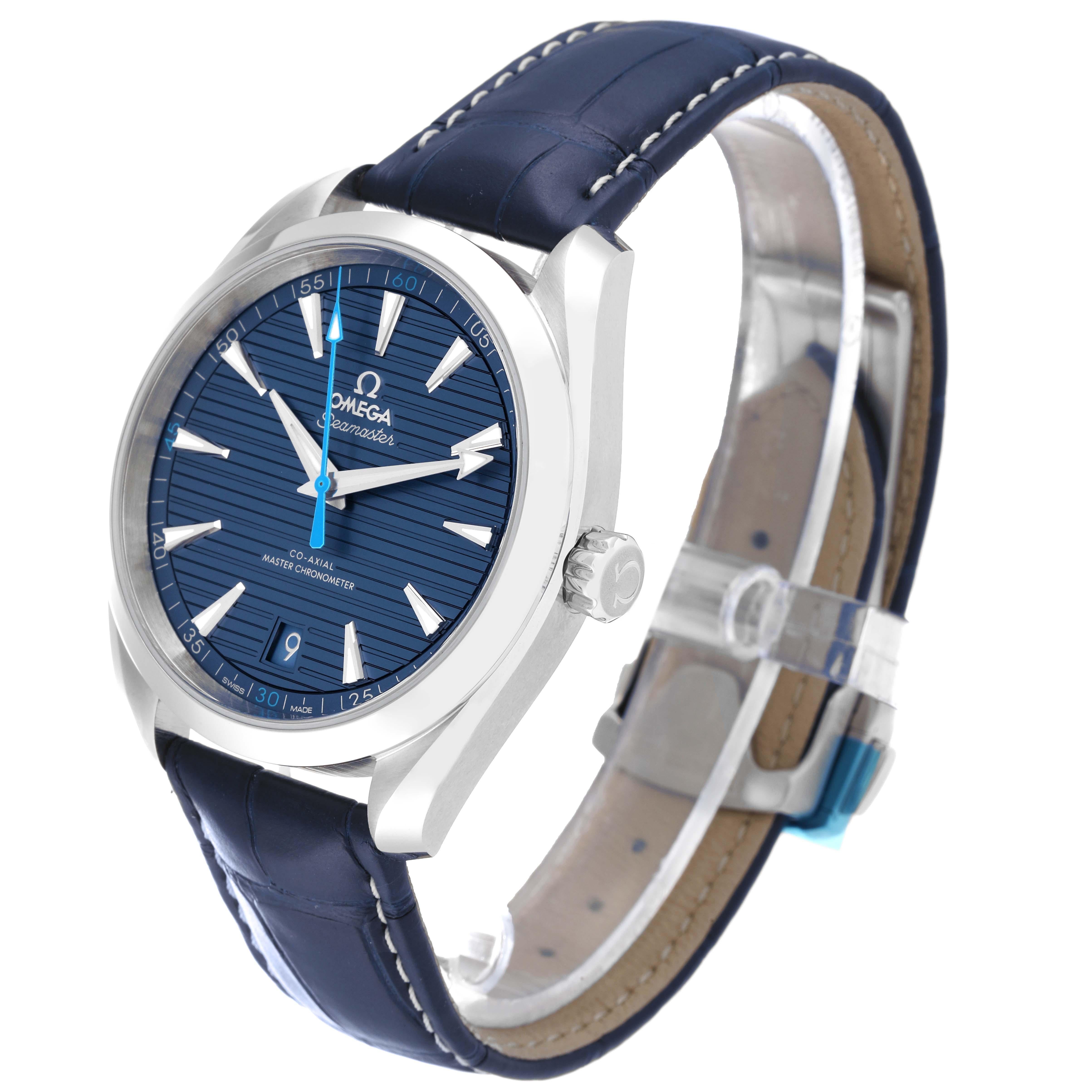 Men's Omega Seamaster Aqua Terra Blue Dial Mens Watch 220.13.41.21.03.002 Unworn For Sale