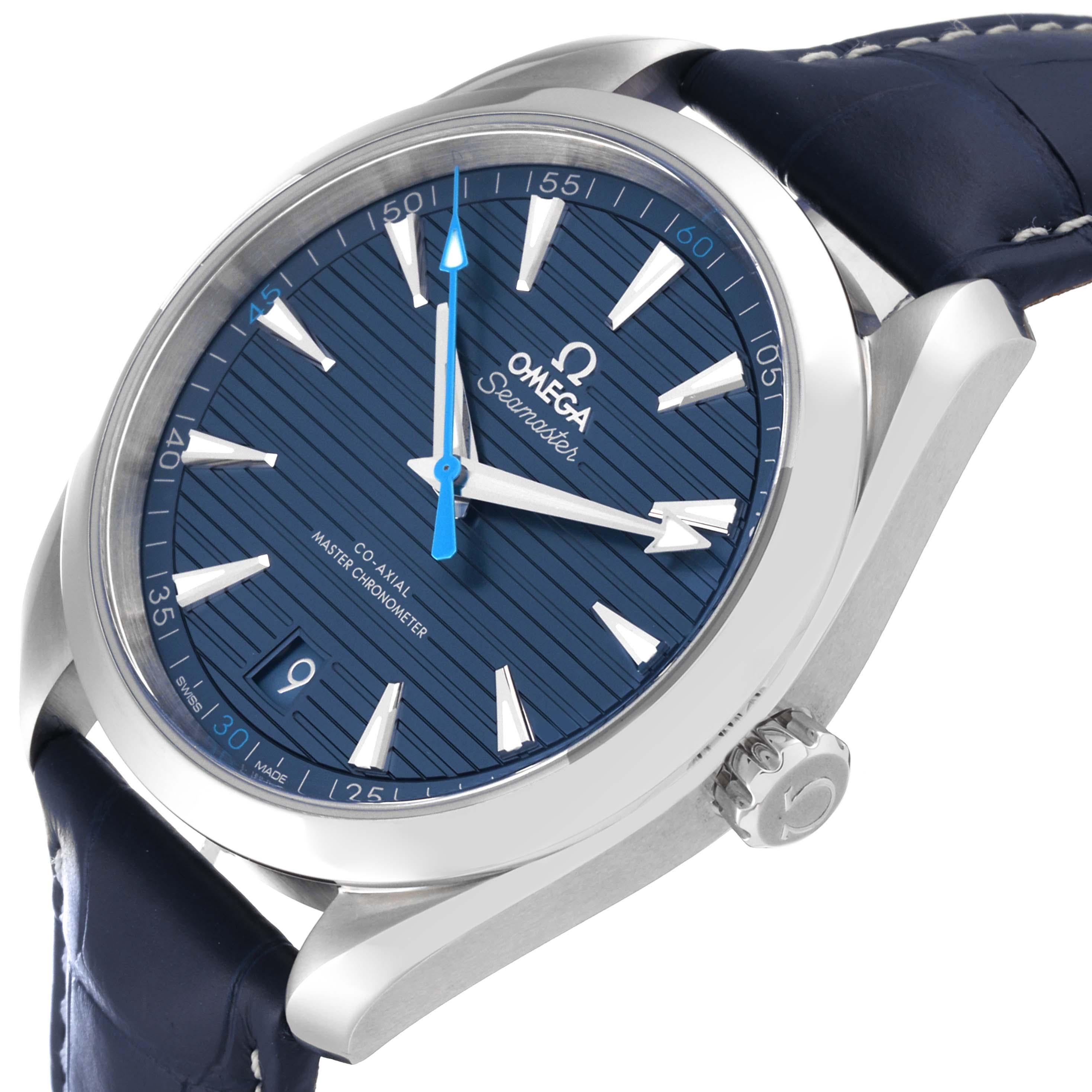 Men's Omega Seamaster Aqua Terra Blue Dial Mens Watch 220.13.41.21.03.002 Unworn For Sale