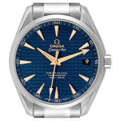 Omega Seamaster Aqua Terra Quadrante Blu Orologio Uomo 231.10.42.21.03.006 Scheda Box