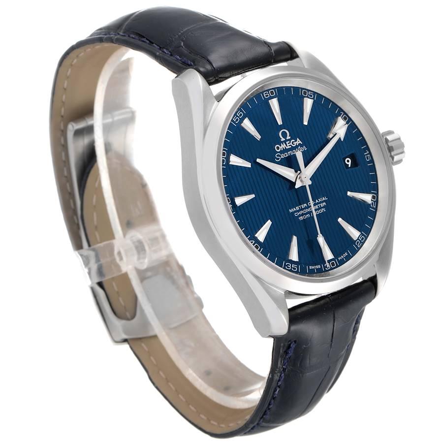 omega aqua terra master co-axial chronometer blue men's watch - 231.13.42.21.03.001