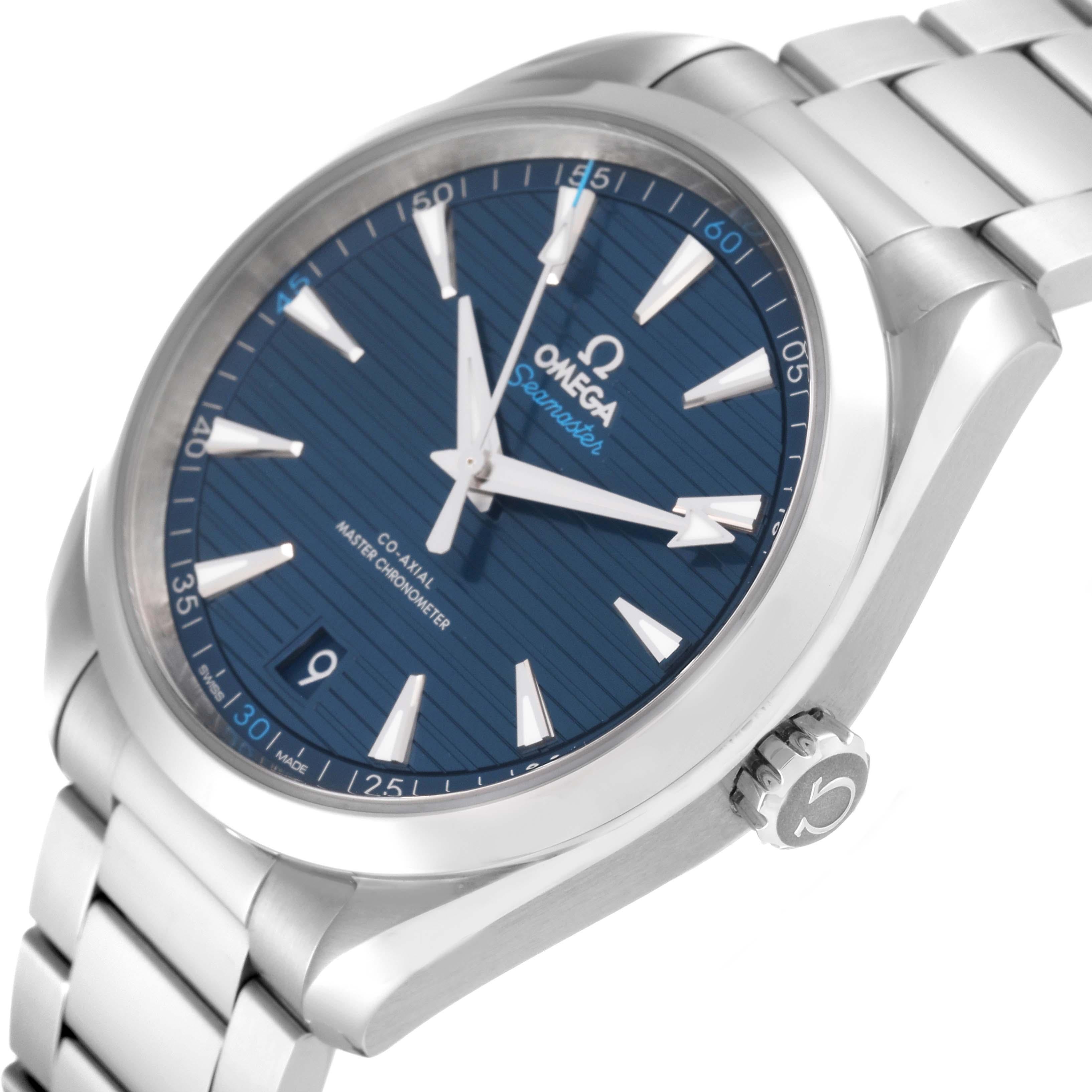 Omega Seamaster Aqua Terra Blue Dial Steel Mens Watch 220.10.41.21.03.001 Card 1