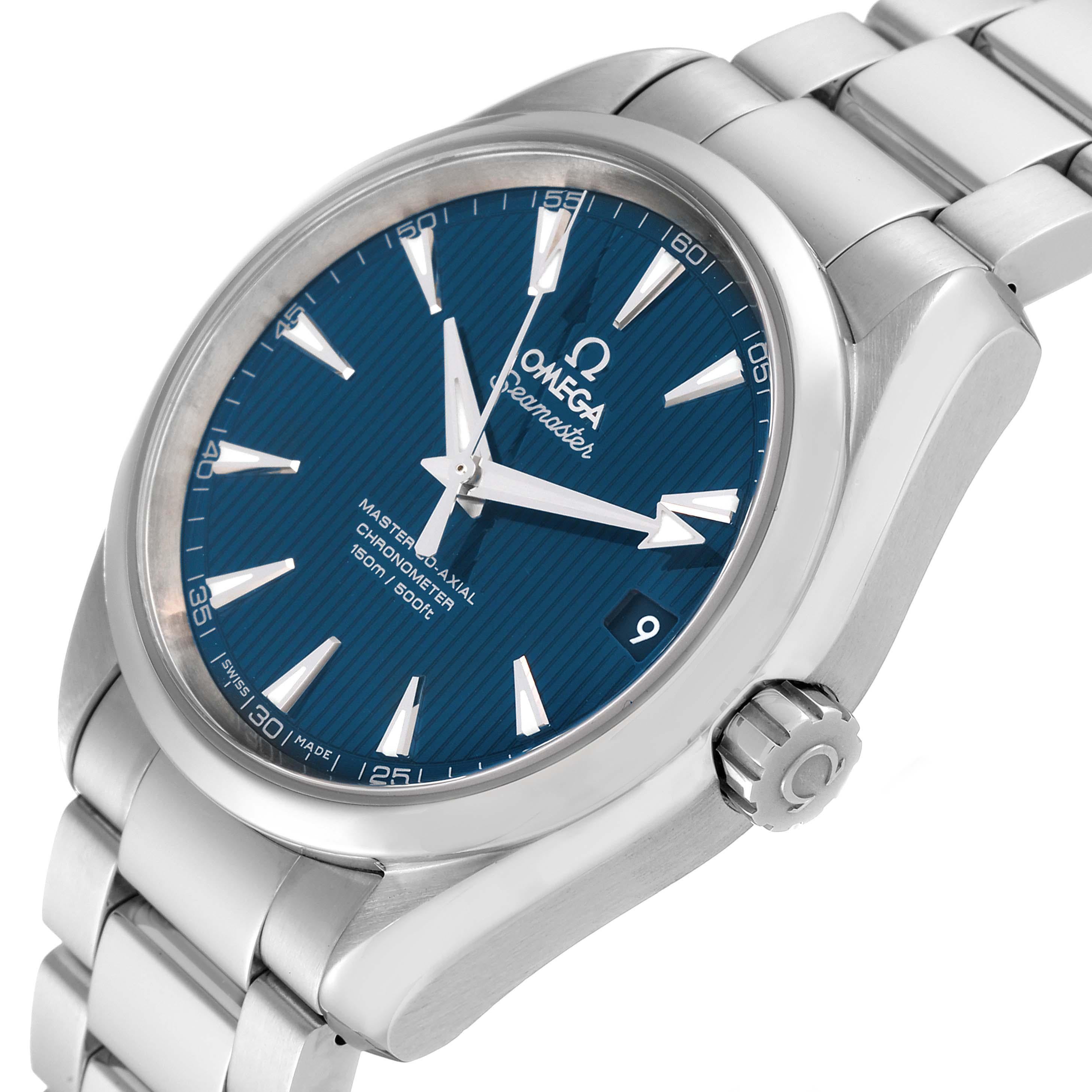 Men's Omega Seamaster Aqua Terra Blue Dial Steel Mens Watch 231.10.39.21.03.002 For Sale