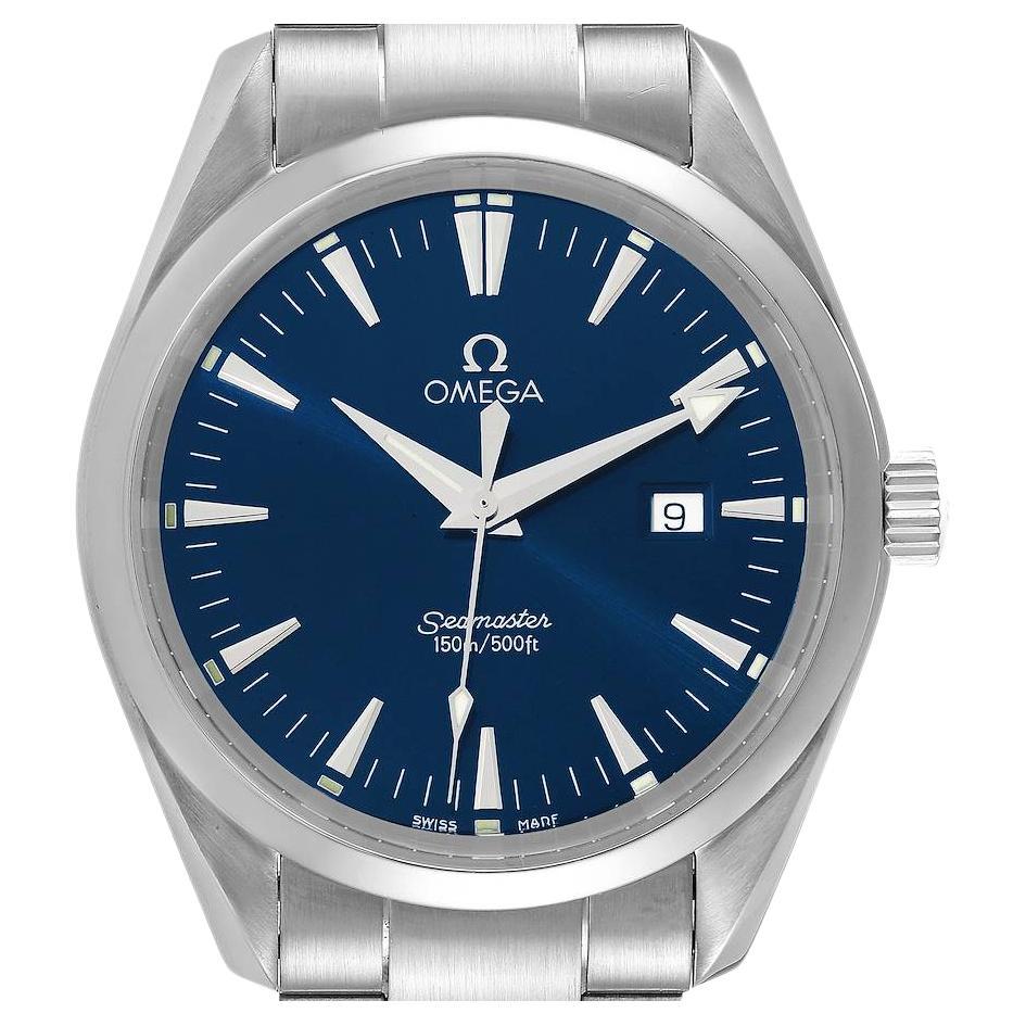 Omega Seamaster Aqua Terra Blue Dial Steel Mens Watch 2517.80.00 For Sale