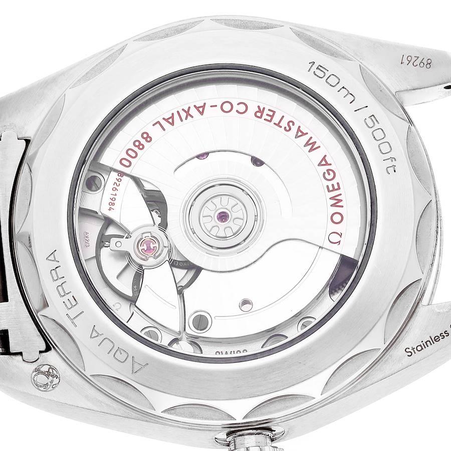 Omega Seamaster Aqua Terra Blau Zifferblatt Stahl Uhr 220.10.38.20.03.001 Box-Karte im Angebot 2