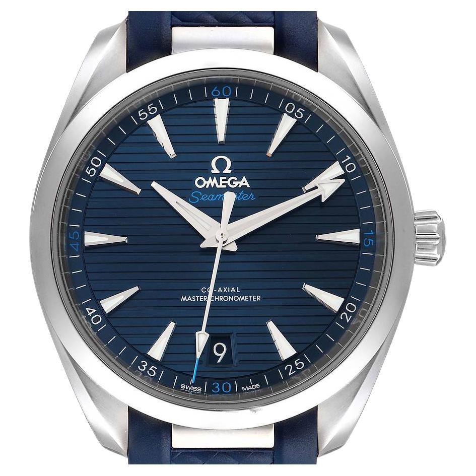 Omega Seamaster Aqua Terra Blue Dial Watch 220.12.41.21.03.001 Box Card For Sale