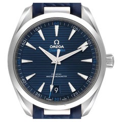 Used Omega Seamaster Aqua Terra Blue Dial Watch 220.12.41.21.03.001 Box Card