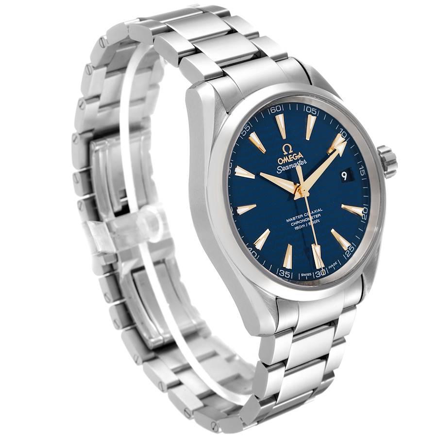 Omega Seamaster Aqua Terra Blue Dial Watch 231.10.42.21.03.006 Unworn In Excellent Condition In Atlanta, GA