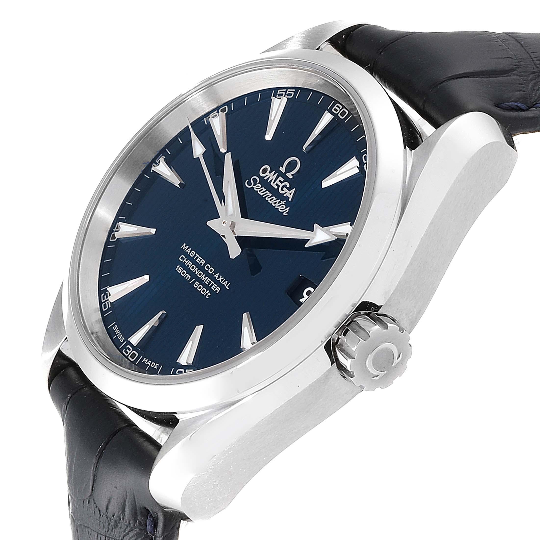 Omega Seamaster Aqua Terra Blue Dial Watch 231.13.39.21.03.001 Box Card 1