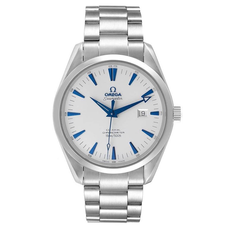 Omega Seamaster Aqua Terra Blue Hands Steel Mens Watch 2502.33.00 For