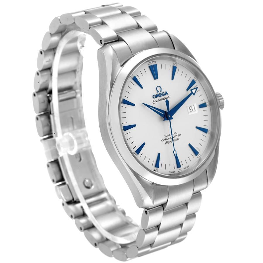 Omega Seamaster Aqua Terrablaue Stahl-Herrenuhr 2502.33,00 im Zustand „Hervorragend“ im Angebot in Atlanta, GA
