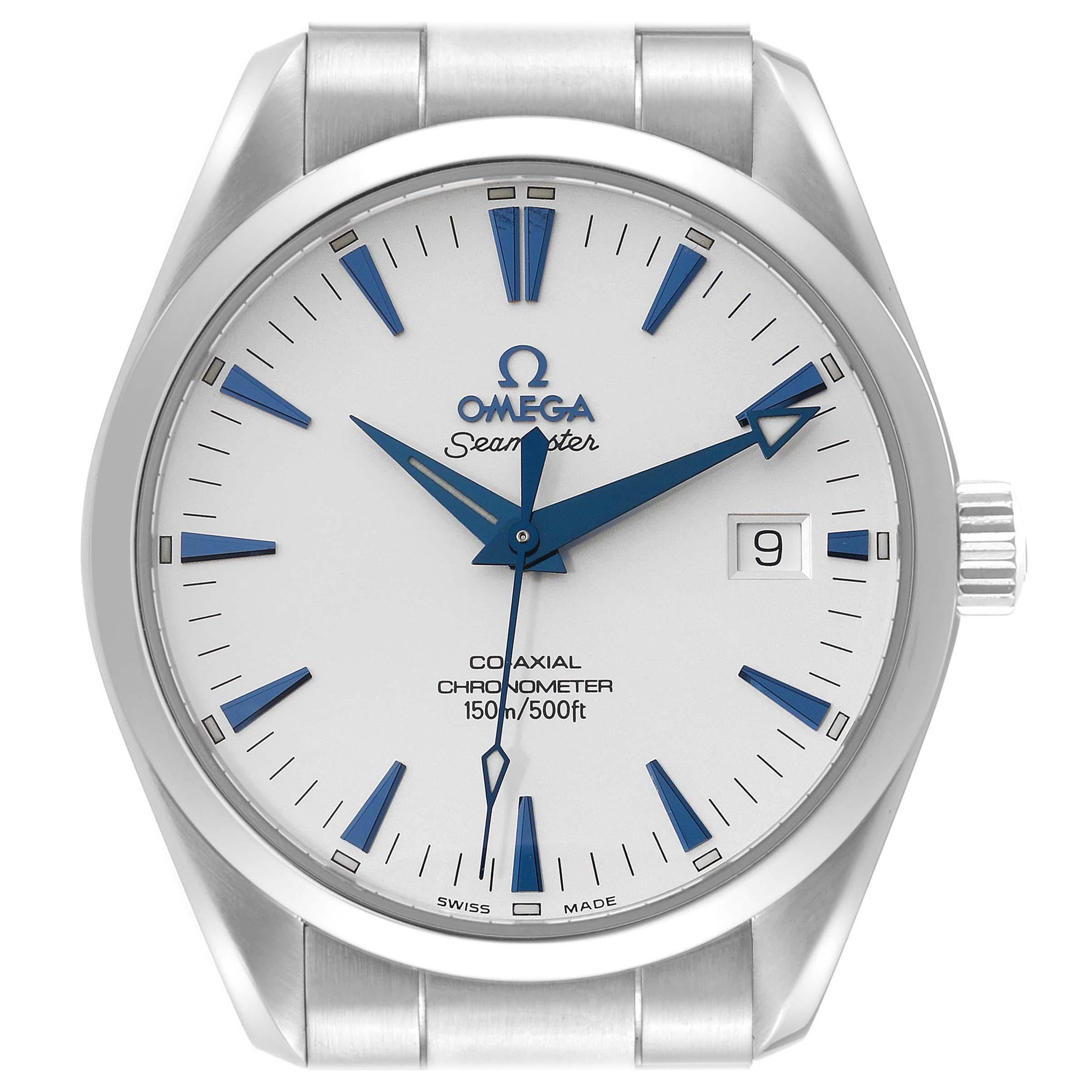 Omega Seamaster Aqua Terra Blue Hands Steel Mens Watch 2502.33.00