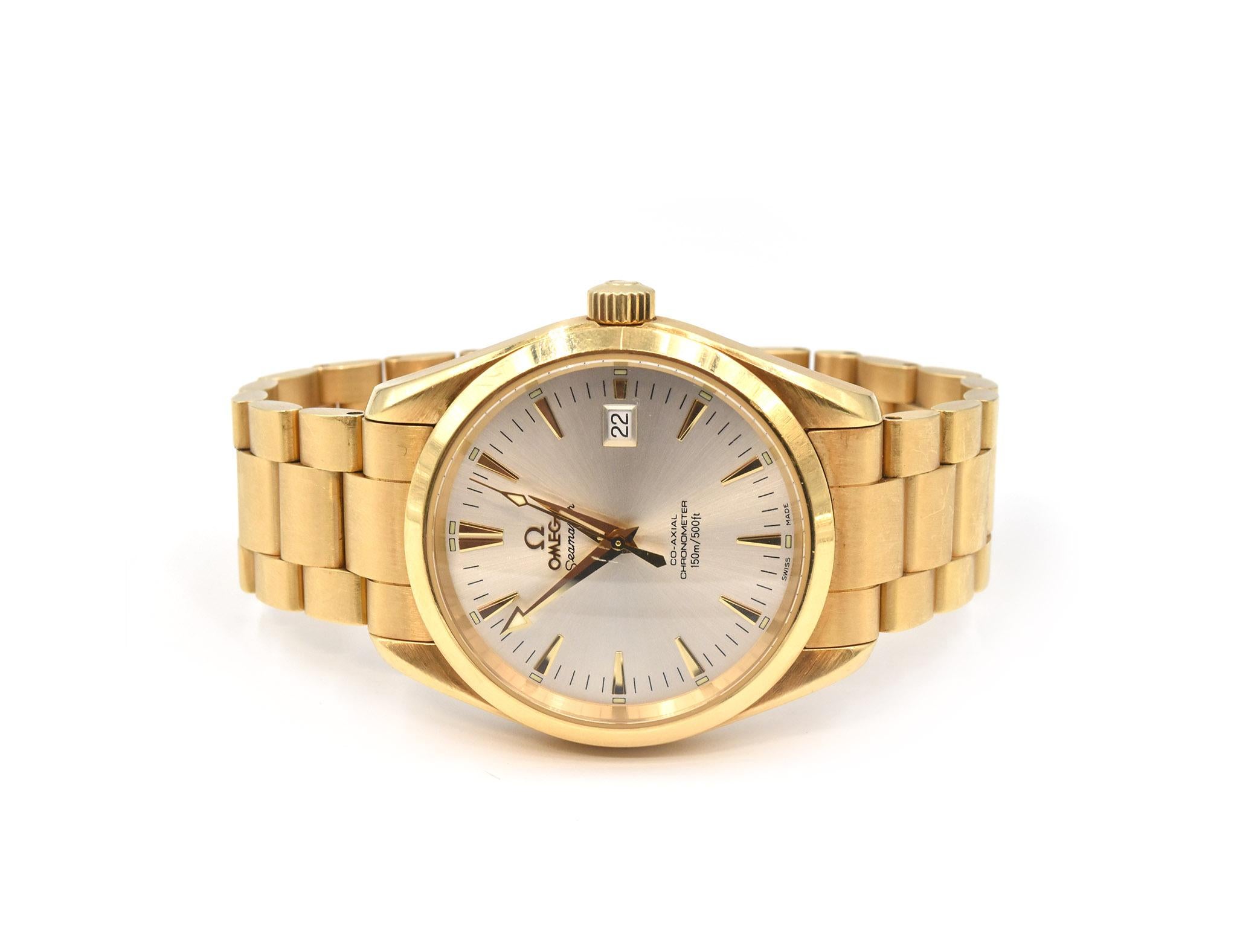 omega aqua terra 18k gold