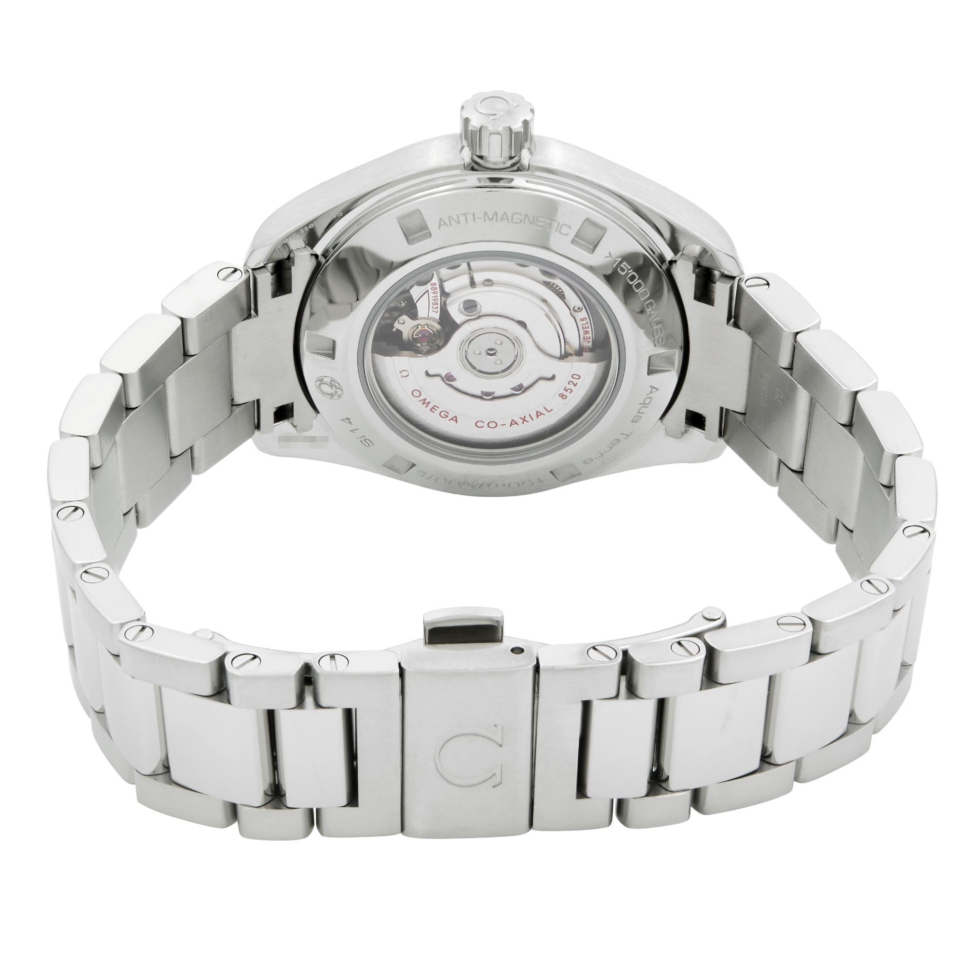 Omega Seamaster Aqua Terra Diamond MOP Dial Ladies Watch 231.15.34.20.57.001 For Sale 1