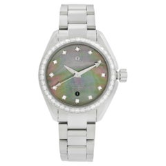 Used Omega Seamaster Aqua Terra Diamond MOP Dial Ladies Watch 231.15.34.20.57.001