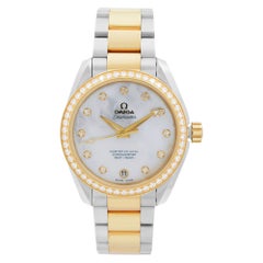 Used Omega Seamaster Aqua Terra Diamond White MOP Dial Mens Watch 231.25.39.21.55.002