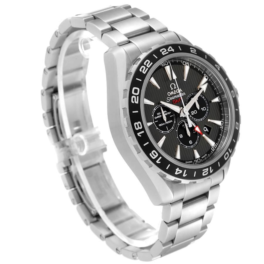 Omega Seamaster Aqua Terra GMT Chronograph Watch 231.10.44.52.06.001 Box Card In Excellent Condition In Atlanta, GA