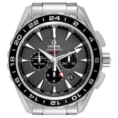 Used Omega Seamaster Aqua Terra GMT Chronograph Watch 231.10.44.52.06.001 Unworn