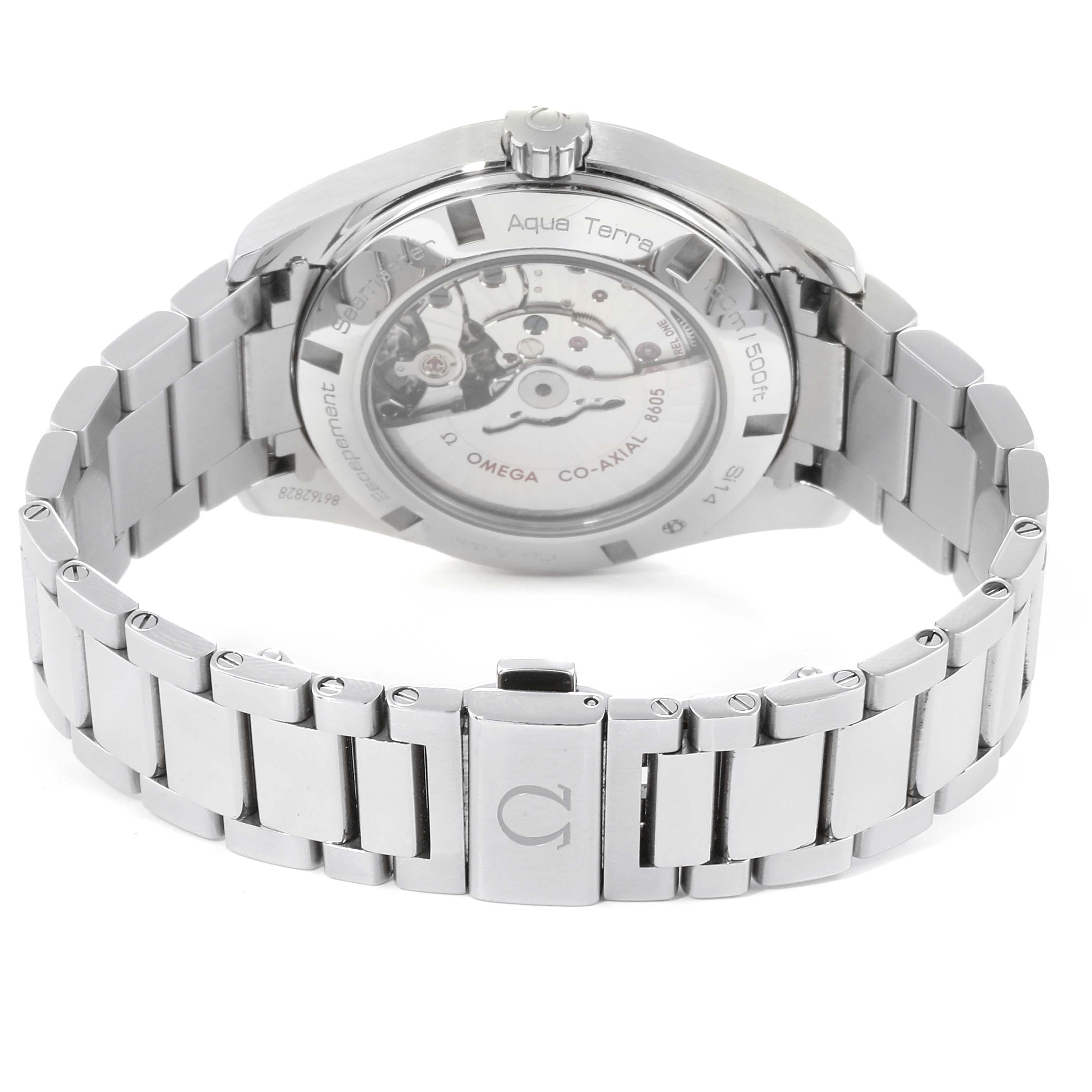 Men's Omega Seamaster Aqua Terra GMT Co-Axial Watch 231.10.43.22.01.001 Box Card For Sale