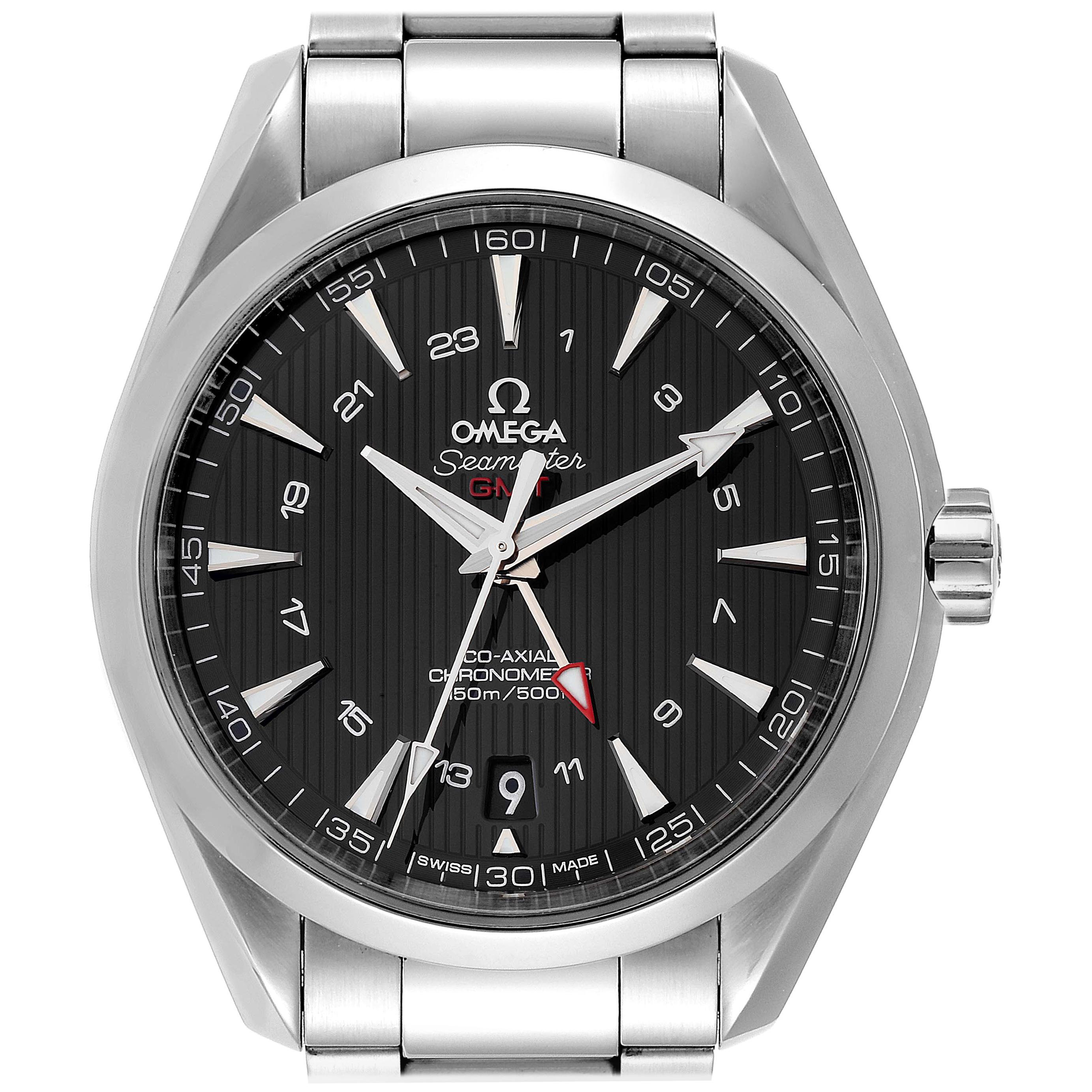 Omega Seamaster Aqua Terra GMT Co-Axial Watch 231.10.43.22.01.001 Box Card For Sale