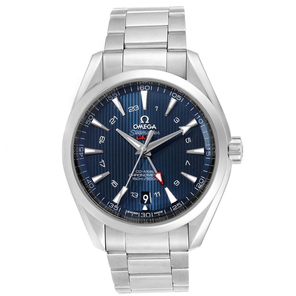 Omega Seamaster Aqua Terra GMT Co-Axial Watch 231.10.43.22.03.001 In Excellent Condition In Atlanta, GA