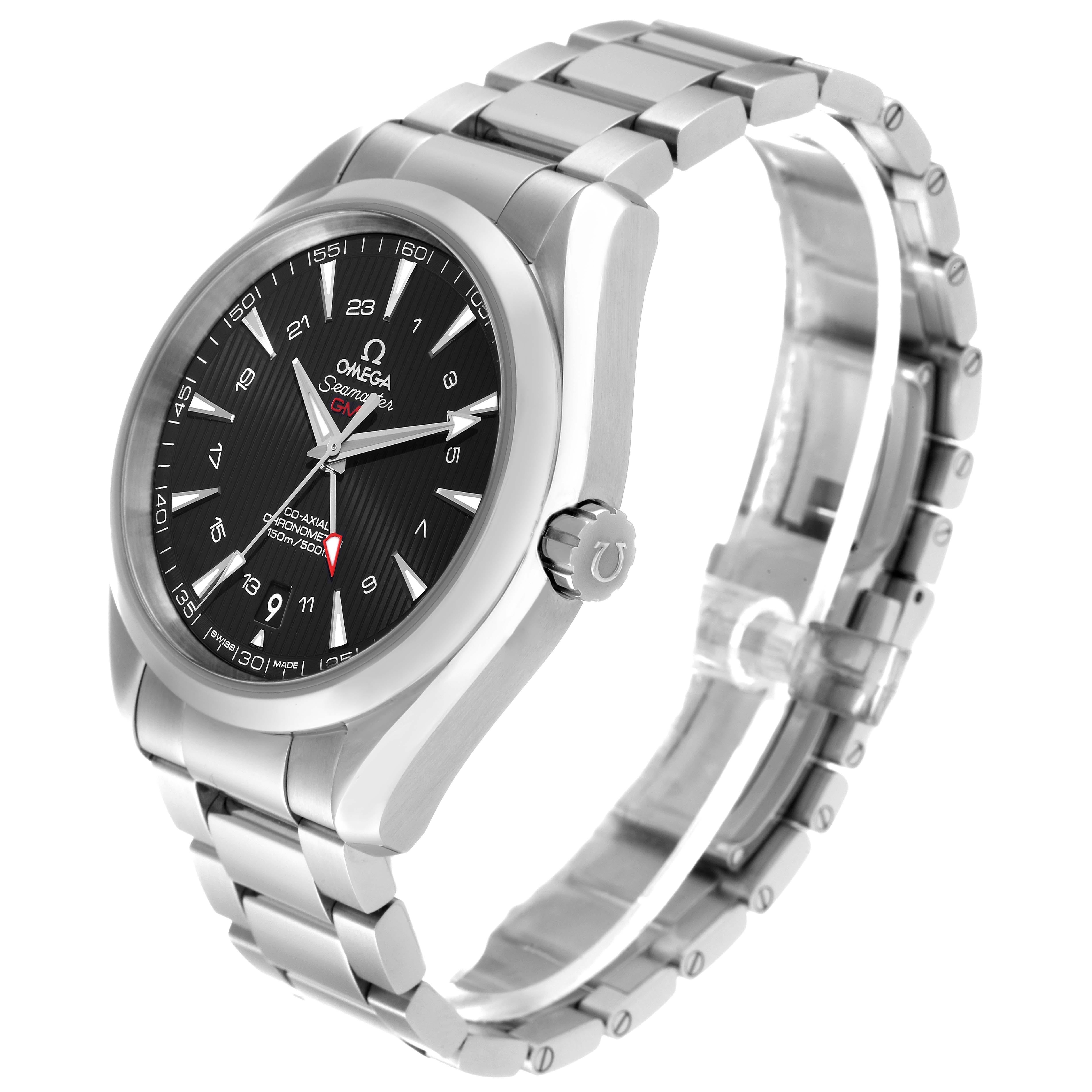 Omega Seamaster Aqua Terra GMT Stahl-Herrenuhr 231.10.43.22.01.001 Ungetragen im Angebot 1