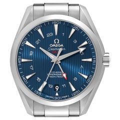 Omega Seamaster Aqua Terra GMT Steel Mens Watch 231.10.43.22.03.001 Box Card