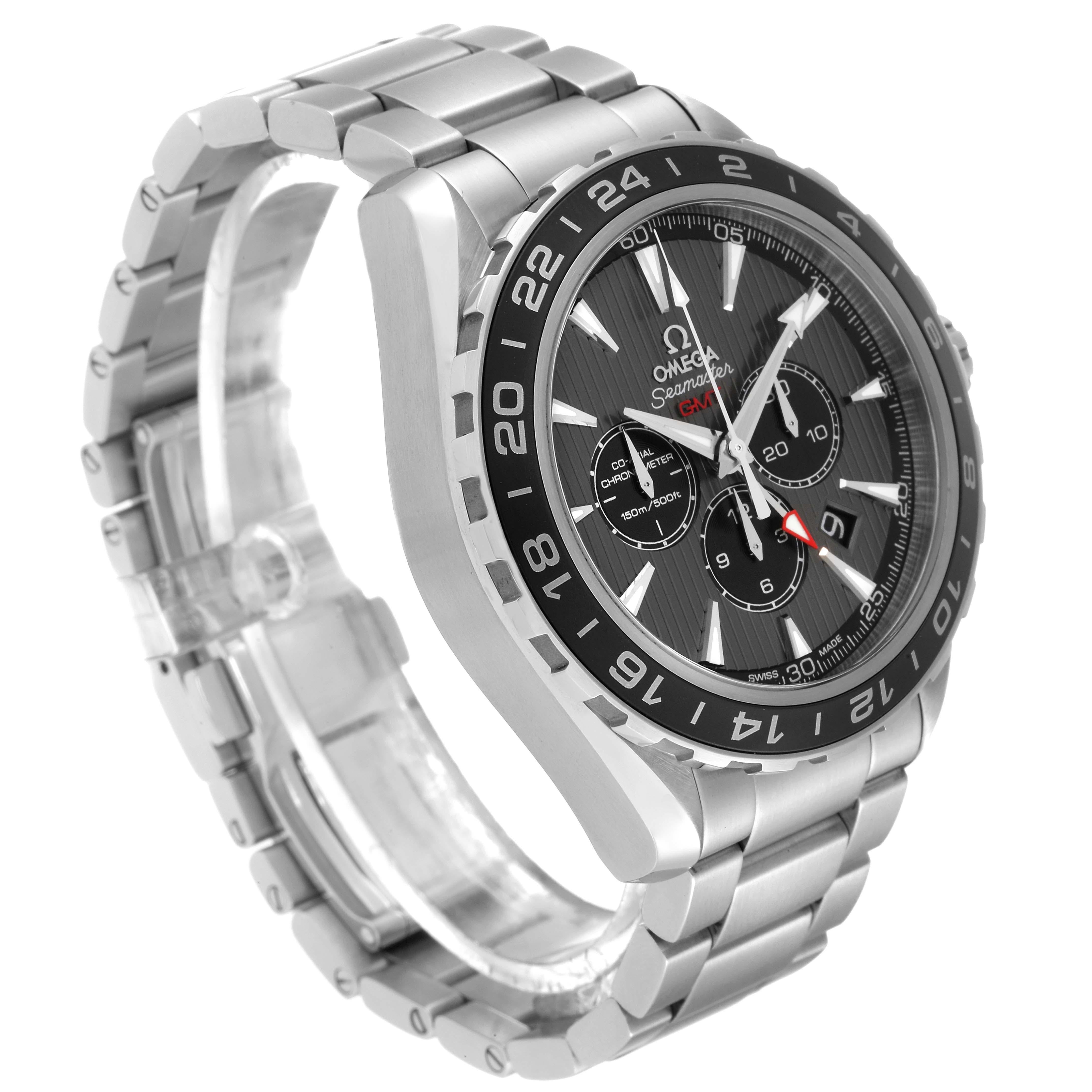 Omega Seamaster Aqua Terra GMT Acciaio Orologio Uomo 231.10.44.52.06.001 Scheda Box In condizioni ottime a Atlanta, GA