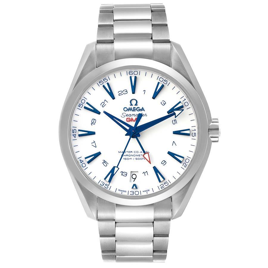 Omega Seamaster Aqua Terra GMT Titanium Uhr 231.90.43.22.04.001 Box-Karte. Automatisches Uhrwerk mit Co-Axial Hemmung für höhere Präzision. GMT mit Zeitzonenfunktion. Silizium-Unruh-Spiralfeder auf freier Unruh-Spiralfeder, 2 in Reihe geschaltete
