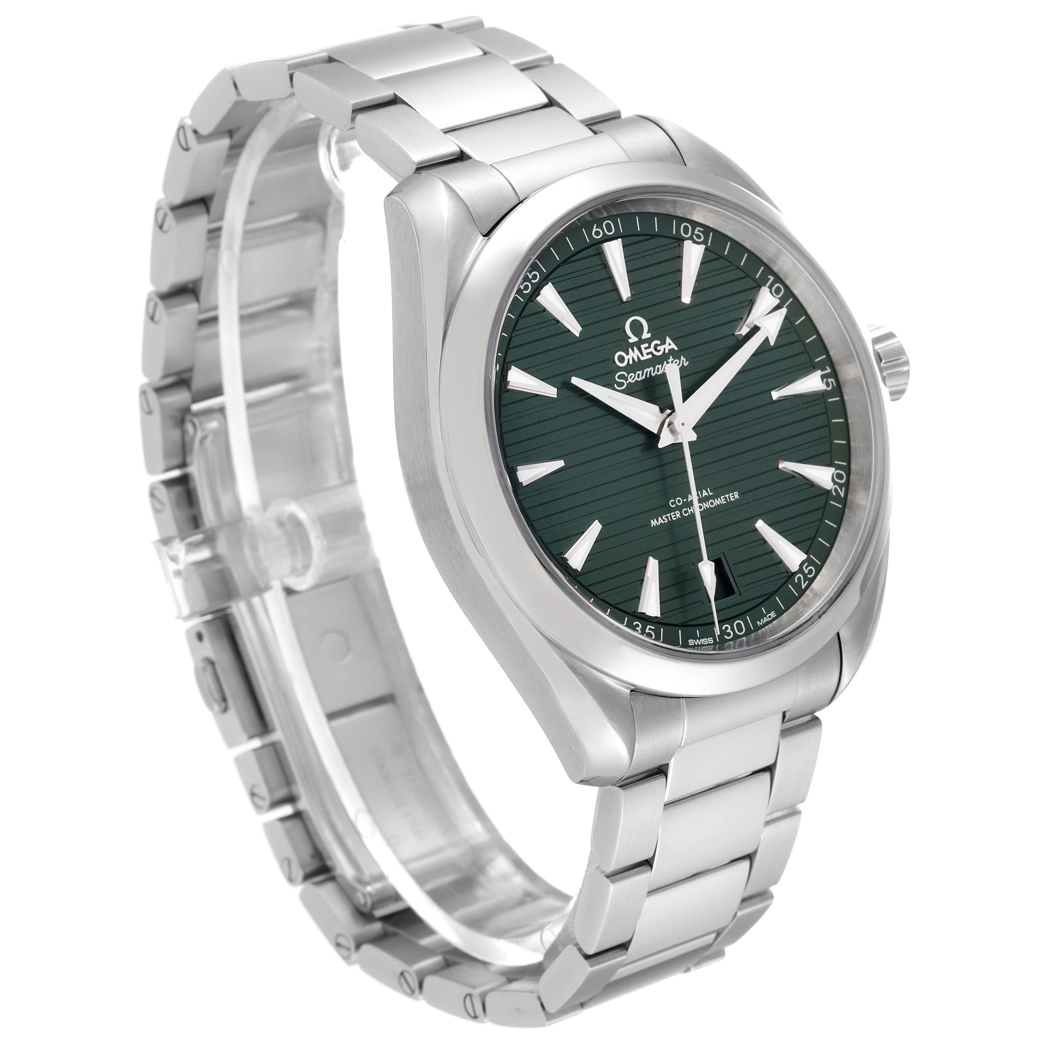 Omega Seamaster Aqua Terra Quadrante Verde Acciaio Orologio 220.10.41.21.10.001 Scheda Box In condizioni ottime a Atlanta, GA