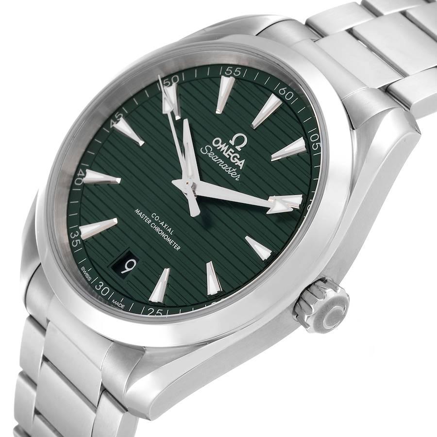 Omega Seamaster Aqua Terra Grünes Zifferblatt Stahluhr 220.10.41.21.10.001 Boxkarte im Angebot 1