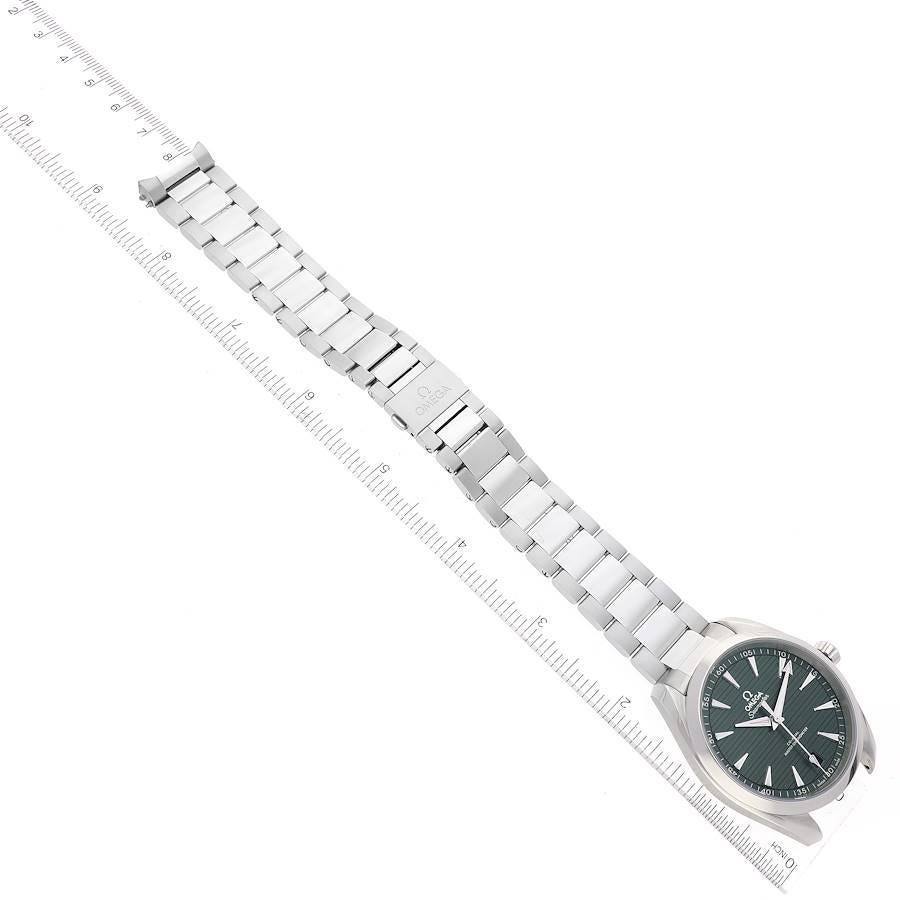 Omega Seamaster Aqua Terra Grünes Zifferblatt Stahluhr 220.10.41.21.10.001 Boxkarte im Angebot 4