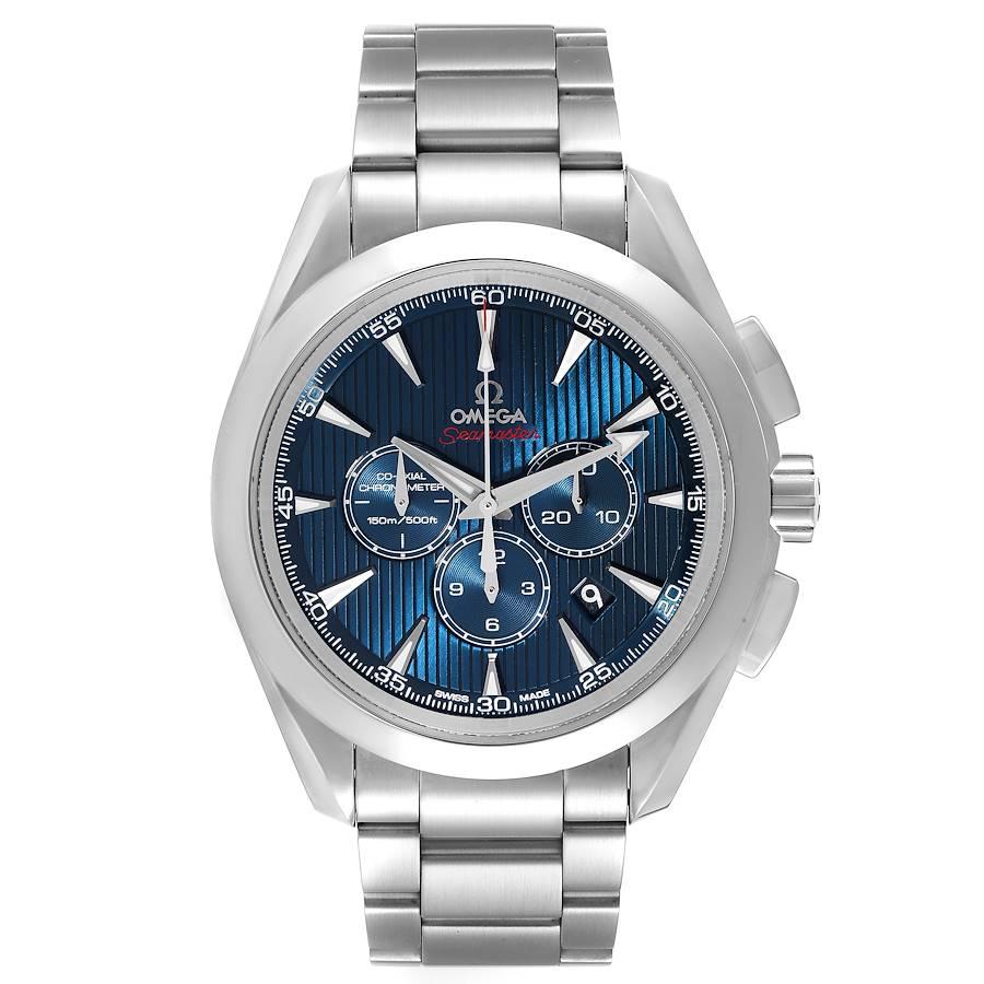 Omega Seamaster Aqua Terra London 2012 LE Montre Homme 522.10.44.50.03.001. Mouvement automatique à remontage automatique avec mécanisme de roue à colonne et échappement Co-Axial. Boîtier rond en acier inoxydable de 44 mm de diamètre. Lunette en