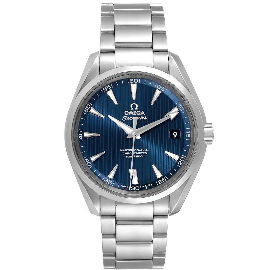 Omega Seamaster Aqua Terra Herren Stahl Uhr 231.10.42.21.03.001 Box-Karte. Automatisches Uhrwerk mit Selbstaufzug. Rundes Edelstahlgehäuse mit einem Durchmesser von 41::5 mm. Transparenter Gehäuseboden. Glatte Lünette aus Edelstahl. Kratzfestes