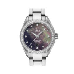 Omega Seamaster Aqua Terra MOP Diamond Dial Ladies Watch 231.15.34.20.57.001
