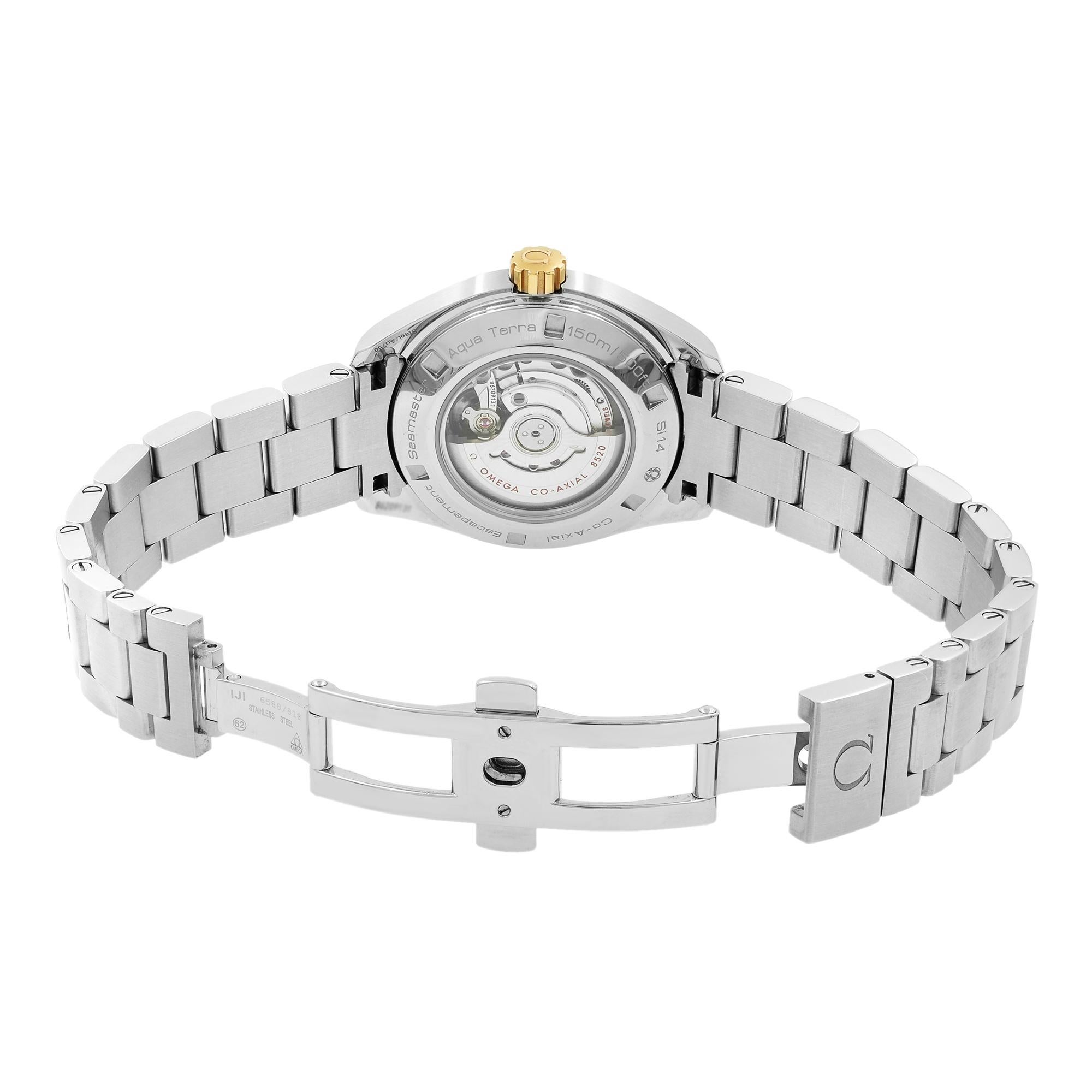Omega Seamaster Aqua Terra MOP Montre pour femme 231.25.34.20.55.004 avec cadran en diamants 2