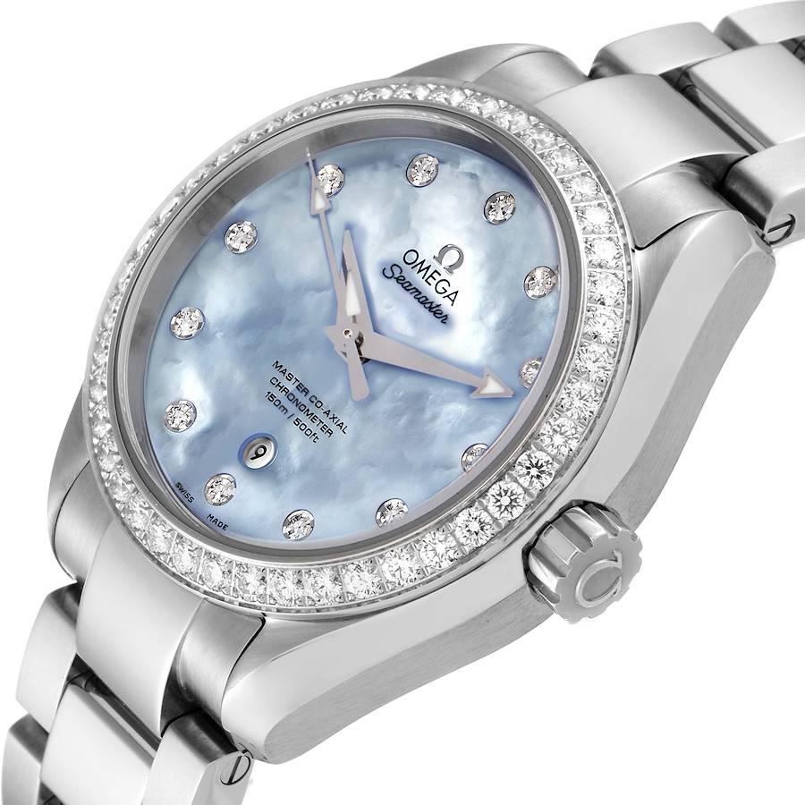 Omega Seamaster Aqua Terra MOP Diamond Steel Ladies Watch 231.15.34.20.57.002 1