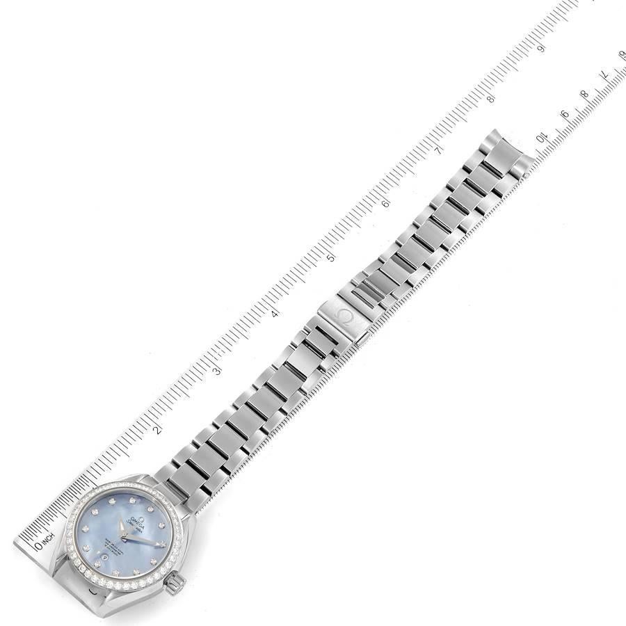 Omega Seamaster Aqua Terra MOP Diamond Steel Ladies Watch 231.15.34.20.57.002 4
