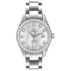 Omega Seamaster Aqua Terra Perlmutt-Diamant-Stahl-Damenuhr 2579.75,00