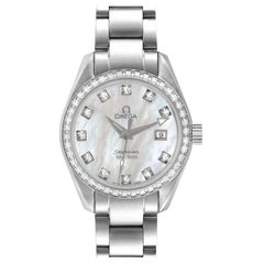 Omega Seamaster Aqua Terra Mother of Pearl Diamond Steel Ladies Watch 2579.75.00