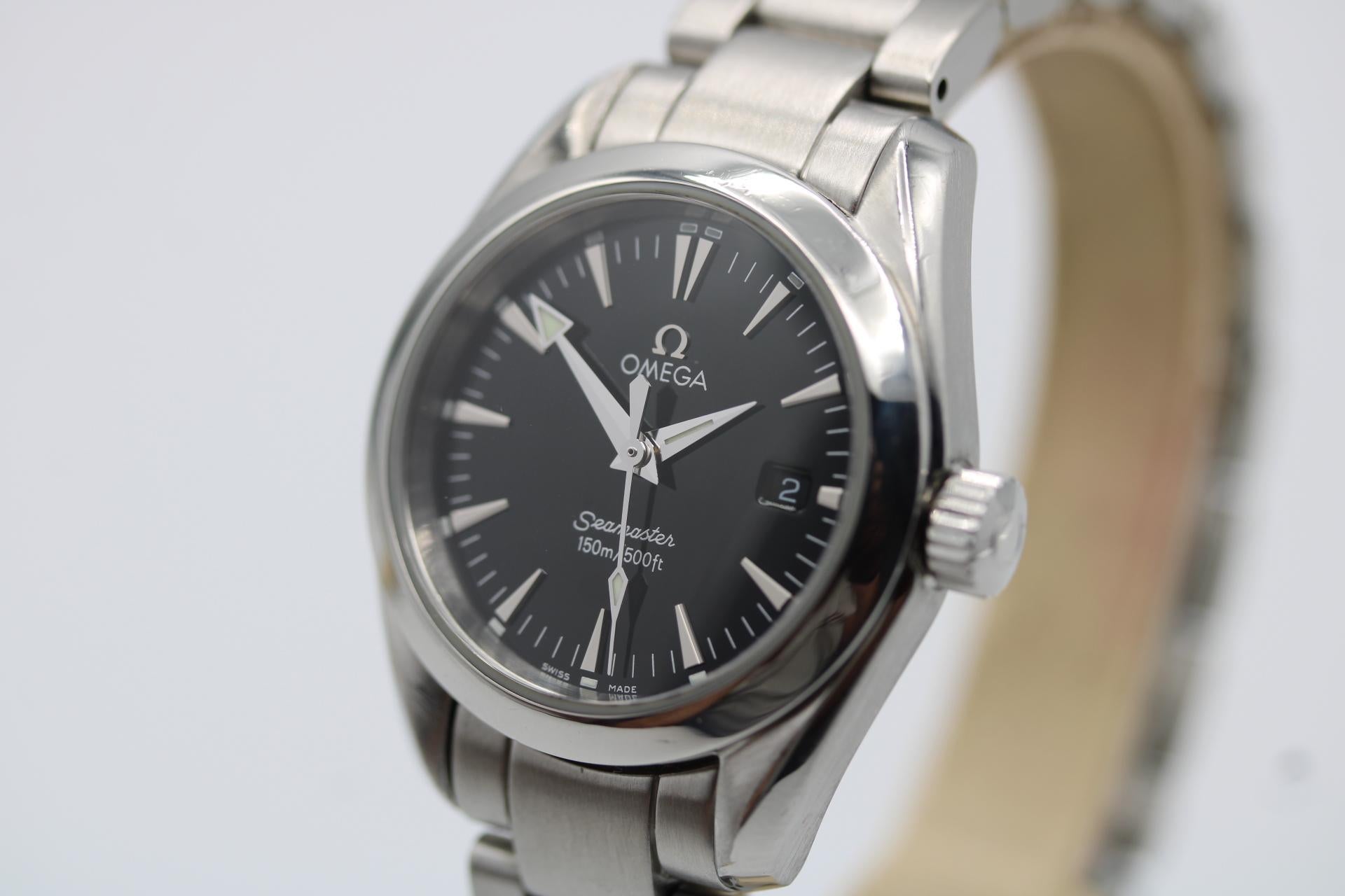 Omega Seamaster Aqua Terra Cuarzo 29,2 mm  Juego completo 2013 Esfera negra en Excelente estado para la venta en London, GB