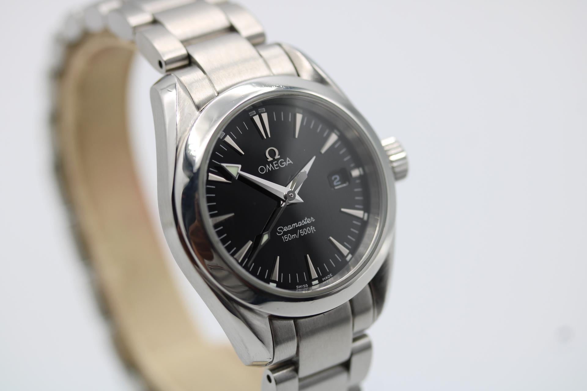 De las mujeres Omega Seamaster Aqua Terra Cuarzo 29,2 mm  Juego completo 2013 Esfera negra en venta