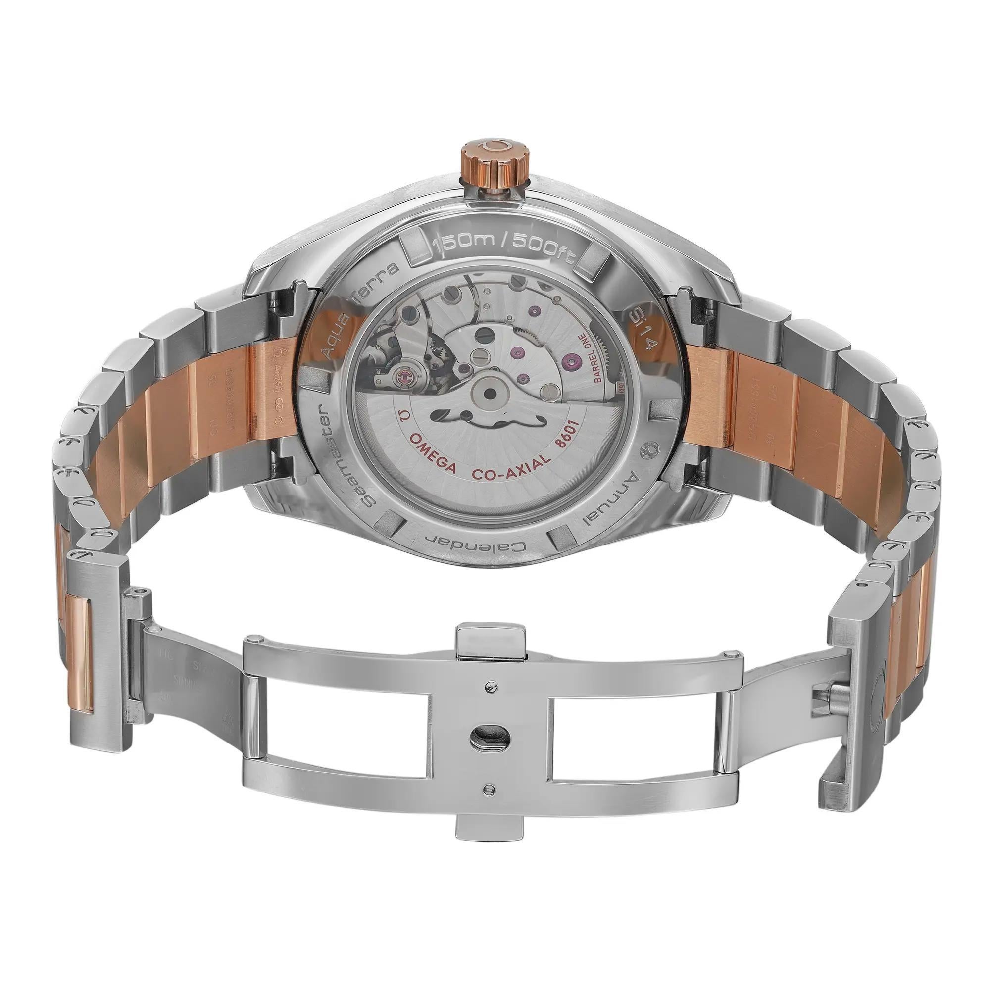 Men's Omega Seamaster Aqua Terra Rose Gold Steel Gray Dial Watch 231.20.43.22.06.002